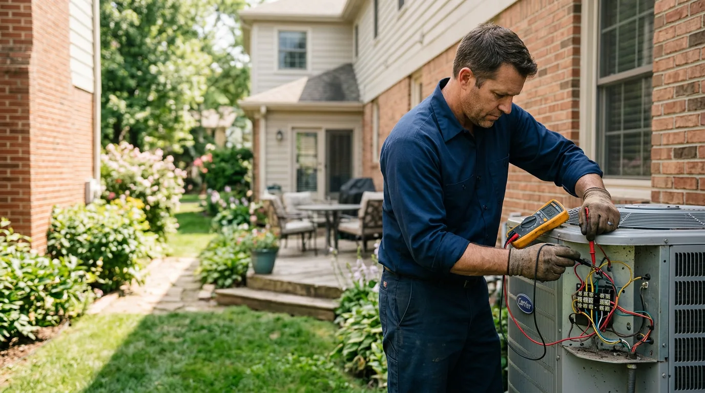 HVAC technician working near Tehuacana, TX